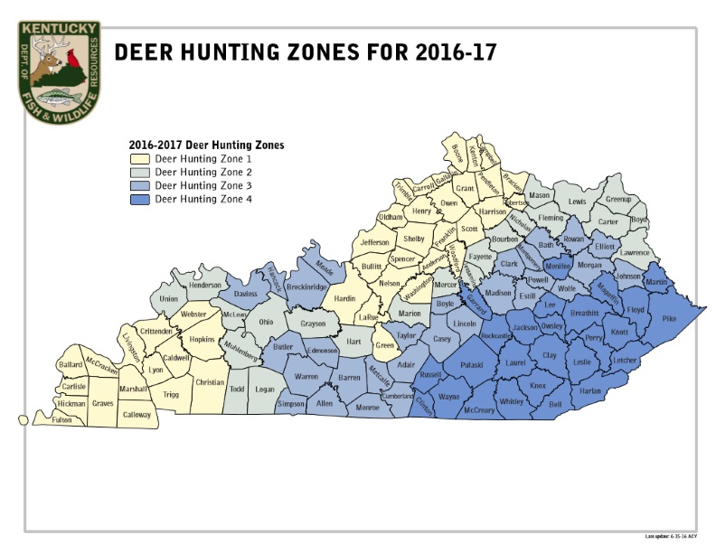 Ky Hunting Zones Map